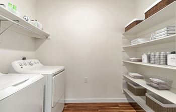 In-home full-size washer and dryer available*